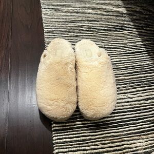 UGG Cream Fleece Slippers